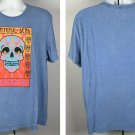 Grateful Dead T Shirt Mens XXL Colorful Sugar Skull Roses Logo Blue Grateful Dead T Shirt Mens XXL Colorful Sugar Skull Roses Logo Blue