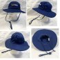 Lowe's Pro Floppy Bucket Hat Mens Womens Chin Strap Polyester Blue OSFM