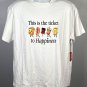 AMC Cinema This is the Ticket to Happiness Popcorn Soda Candy T Shirt Mens XL