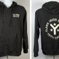 Slane Irish Whiskey Pullover Hoodie Mens Medium Cotton Black Open Pocket