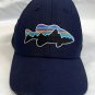 Patagonia Blue Trucker Snapback Baseball Hat Mens Embroidered Fish Logo Patch