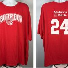 Maker's Mark Bourbon Whisky Basketball Logo T Shirt Mens 4XL Red 50/50 Maker's Mark Bourbon Whisky Basketball Logo T Shirt Mens 4XL Red 50/50