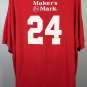 Maker's Mark Bourbon Whisky Basketball Logo T Shirt Mens 4XL Red 50/50