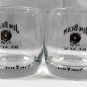 2 New Etched Jim Beam Black Bourbon Whiskey Glasses 8 oz + Wooden Tray