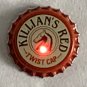 4 New Killians Red Beer Bottle Cap Flashing Red Light Pins Horse Logo
