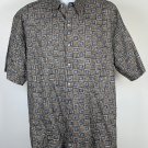Tori Richard Button Front Shirt Mens XL Square Shape Design 100% cotton Tori Richard Button Front Shirt Mens XL Square Shape Design 100% cotton