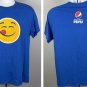 #SayItwith Pepsi Soda Pop Smiley Face Logo T Shirt Mens Medium Blue cotton