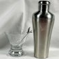Grey Goose Vodka Embossed Cocktail Glass Metal Cocktail Shaker Olive Pick