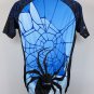 Nuckily Spider Web Bike Jersey Mens Large Full zip Nuk Blue