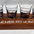 Wall Drug South Dakota 4 Shot Glasses for Members of the Bar Wood Holder Cowboy Wall Drug South Dakota 4 Shot Glasses for Members of the Bar Wood Holder Cowboy