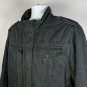 Levis Sherpa Lined Trucker Jacket Coat Mens Medium Canvas Black