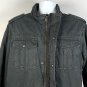 Levis Sherpa Lined Trucker Jacket Coat Mens Medium Canvas Black