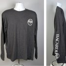 Bacardi Rum Bat Logo Long Sleeve T Shirt Mens XL Gray Cotton Blend Bacardi Rum Bat Logo Long Sleeve T Shirt Mens XL Gray Cotton Blend