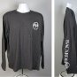 Bacardi Rum Bat Logo Long Sleeve T Shirt Mens XL Gray Cotton Blend