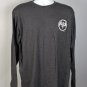 Bacardi Rum Bat Logo Long Sleeve T Shirt Mens XL Gray Cotton Blend