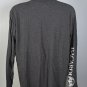 Bacardi Rum Bat Logo Long Sleeve T Shirt Mens XL Gray Cotton Blend