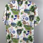 Los Angeles Baseball Button Front Shirt Mens 2XL Colorful Polyester Spandex