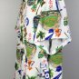Los Angeles Baseball Button Front Shirt Mens 2XL Colorful Polyester Spandex
