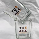 2 New Tuaca Liquore Italiano Shot Glasses Square Shaped Made in the USA