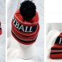 New Fireball Knitted Beanie Hat Acrylic Pom Pom Cinnamon Whisky