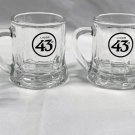 4 New Licor 43 Mini Mug Shot Glasses Embossed Base 4 New Licor 43 Mini Mug Shot Glasses Embossed Base