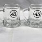 4 New Licor 43 Mini Mug Shot Glasses Embossed Base