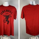 Fireball Cinnamon Whisky Devil Logo T Shirt Mens XL Polyester Blend Red Fireball Cinnamon Whisky Devil Logo T Shirt Mens XL Polyester Blend Red