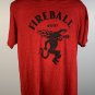 Fireball Cinnamon Whisky Devil Logo T Shirt Mens XL Polyester Blend Red