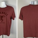 Fireball Cinnamon Whisky Devil Logo T Shirt Mens Large Cotton Poly Rayon Maroon Fireball Cinnamon Whisky Devil Logo T Shirt Mens Large Cotton Poly Rayon Maroon