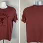 Fireball Cinnamon Whisky Devil Logo T Shirt Mens Large Cotton Poly Rayon Maroon