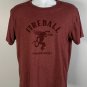 Fireball Cinnamon Whisky Devil Logo T Shirt Mens Large Cotton Poly Rayon Maroon