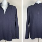 Orvis Pullover Long Sleeve Blue 1/4 Zip Mens Medium Embroidered Logo Blue