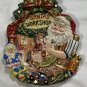 Fitz and Floyd Santa's Workshop Candy Dish Cookie Plate Appetizer Dish 10.5" x 9