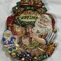 Fitz and Floyd Santa's Workshop Candy Dish Cookie Plate Appetizer Dish 10.5" x 9