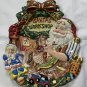 Fitz and Floyd Santa's Workshop Candy Dish Cookie Plate Appetizer Dish 10.5" x 9