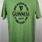 Guinness Beer St James Gate Made in Dublin Ireland T Shirt Mens XL Green 50/50