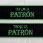 2 Patron Tequila Long Rubber Bar Spill Mat 24" x 3.5" Bee Logo