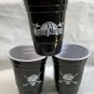 3 Captain Morgan Rum Plastic Glasses Basketball Pirate Skull Crossbones 14 oz