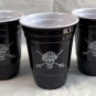 3 Captain Morgan Rum Plastic Glasses Basketball Pirate Skull Crossbones 14 oz