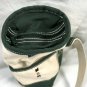 Land's End Single Wine Bottle Tote Canvas Bag Caddy B Monogram Zippered