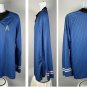 Star Trek Dr Spock Blue Long Sleeve T Shirt Mens Large Polyester spandex