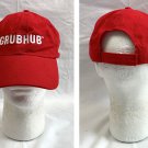 Grub Hub Baseball Hat Mens Cotton Red Embroidered Logo Grub Hub Baseball Hat Mens Cotton Red Embroidered Logo