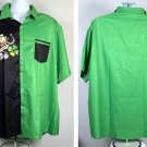 Get Lucky Horse Shoe 4 Leaf Clover Button Front Party Shirt Mens 3XL Polyester Get Lucky Horse Shoe 4 Leaf Clover Button Front Party Shirt Mens 3XL Polyester