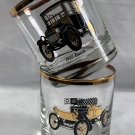 2 Classic Car Cocktail Gold Rimmed Glasses 1915 Buick 1903 Oldsmobile 2 Classic Car Cocktail Gold Rimmed Glasses 1915 Buick 1903 Oldsmobile