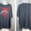 Fireball Whisky Red Devil Logo T Shirt Mens 4XLB 50/50 Blue Fireball Whisky Red Devil Logo T Shirt Mens 4XLB 50/50 Blue