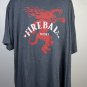 Fireball Whisky Red Devil Logo T Shirt Mens 4XLB 50/50 Blue