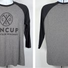 Tincup Whiskey Mountain Whiskey Raglan T Shirt Mens Large Gray Black Sleeves