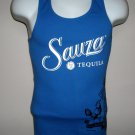 Sauza Tequila Tank Top Shirt Womens Juniors medium blue