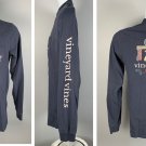 Vineyard Vines Long Sleeve Pocket T Shirt Mens XS Merry Christmas Santa Logo