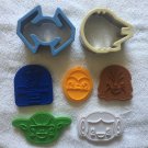 Star Wars Cookie Cutters Yoda C3PO R2D2 Chewy Leia Millennium Falcon Tie Fighter